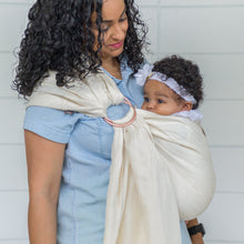 pearl + rose gold  |  ring sling baby carrier