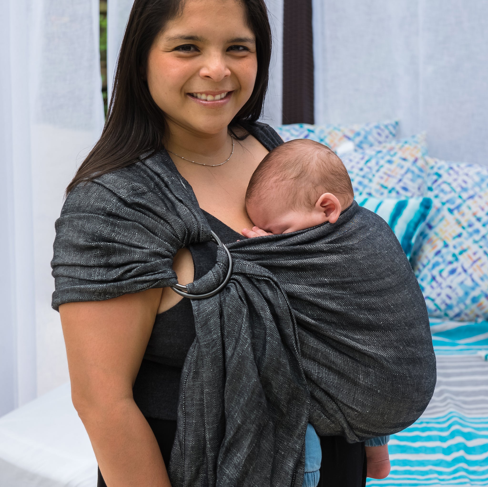 Ring Sling Baby Carrier Newborn To Toddler, Soft Linen Baby Sling Carrier  Wrap, Easy Wearing, Adjustable Muslin Baby Holder Nursing Sling Ideal For  Ne | Fruugo BH