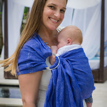 electric + silver  |  ring sling baby carrier